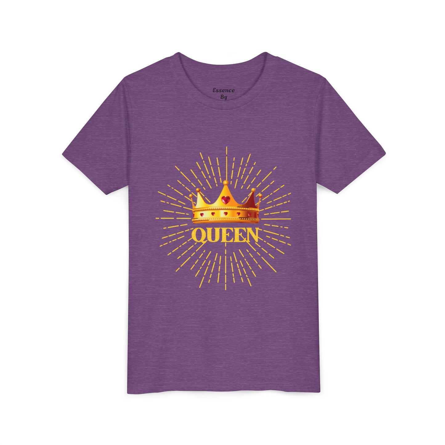 Queen Youth Short Sleeve Tee, Kids Crown Shirt, Birthday Gift for Girls, Cute Casual Wear, Royalty Themed Tee, Celebratory Apparel