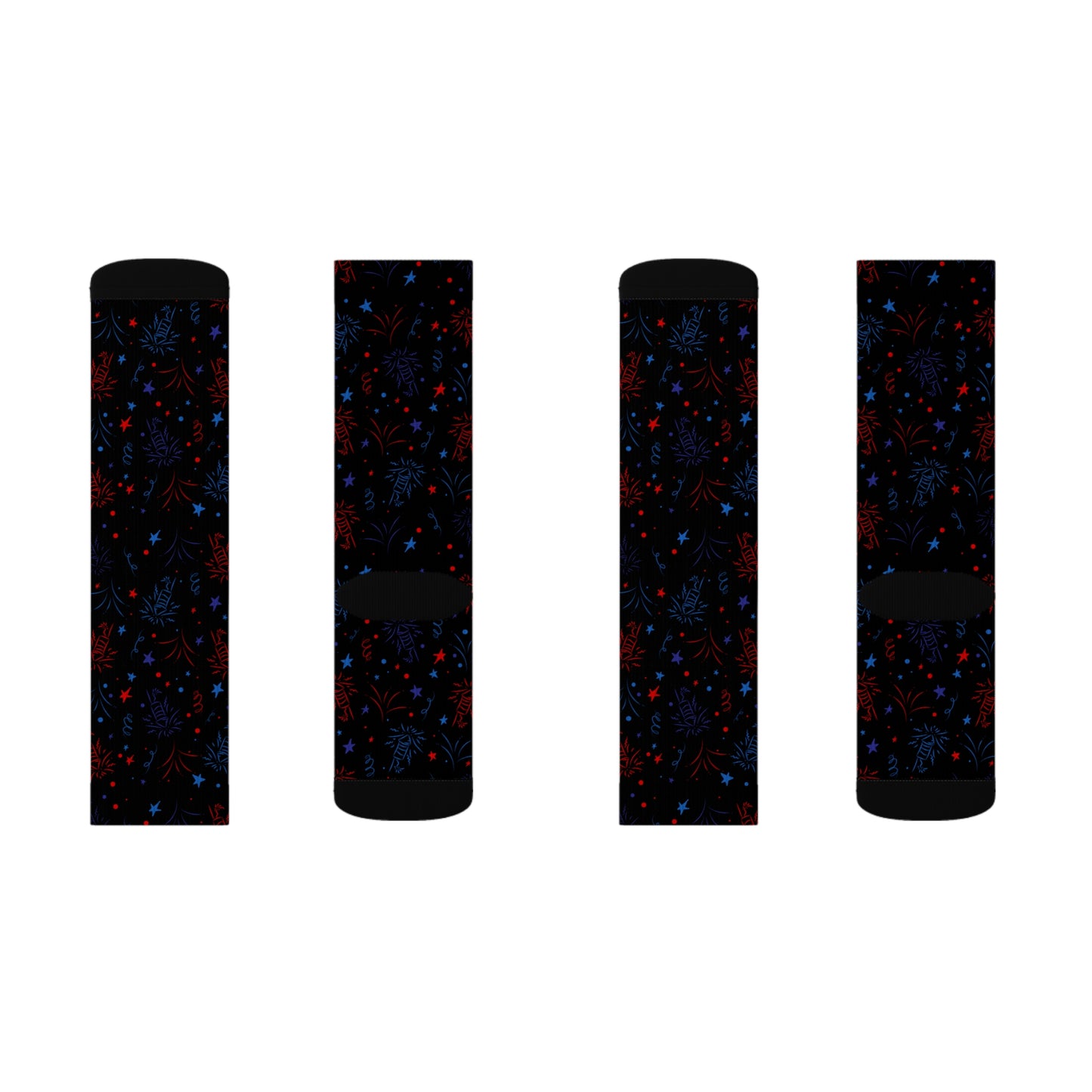 Fireworks Pattern Socks, Fun Gift for Celebrations, Cozy Footwear for Independence Day, Unique Holiday Socks, Comfortable Everyday Wear