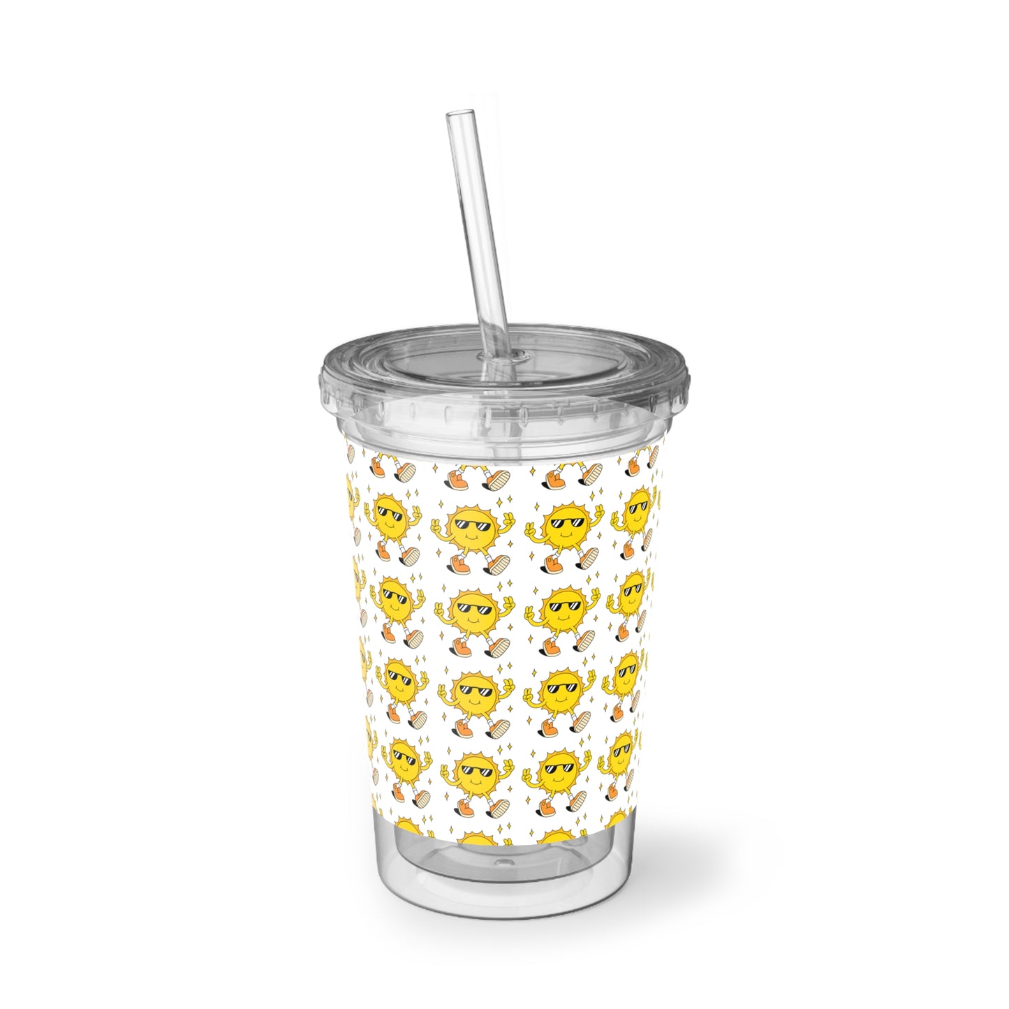 Suave Emoji Acrylic Cup - Fun Drinkware for Parties, Summer Vibes, Birthdays, Gifts, Cool Summer Cup