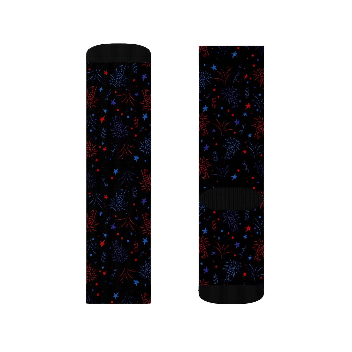 Fireworks Pattern Socks, Fun Gift for Celebrations, Cozy Footwear for Independence Day, Unique Holiday Socks, Comfortable Everyday Wear