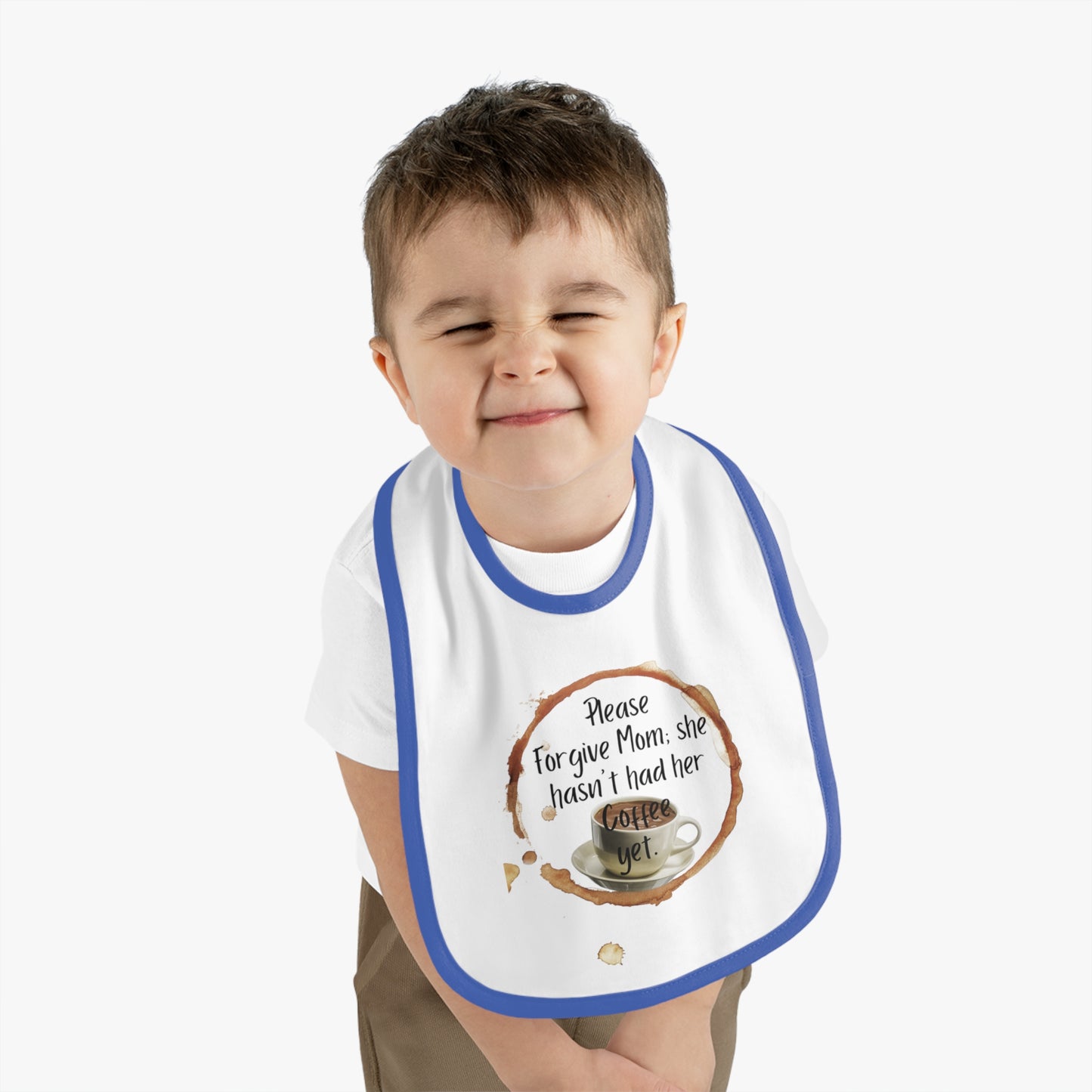 Funny Mommy Coffee Jersey Bib, Baby Shower Gift, Infant Feeding, Cute Bib, New Mom Gift, Toddler Bib, Coffee Lover Baby Bib