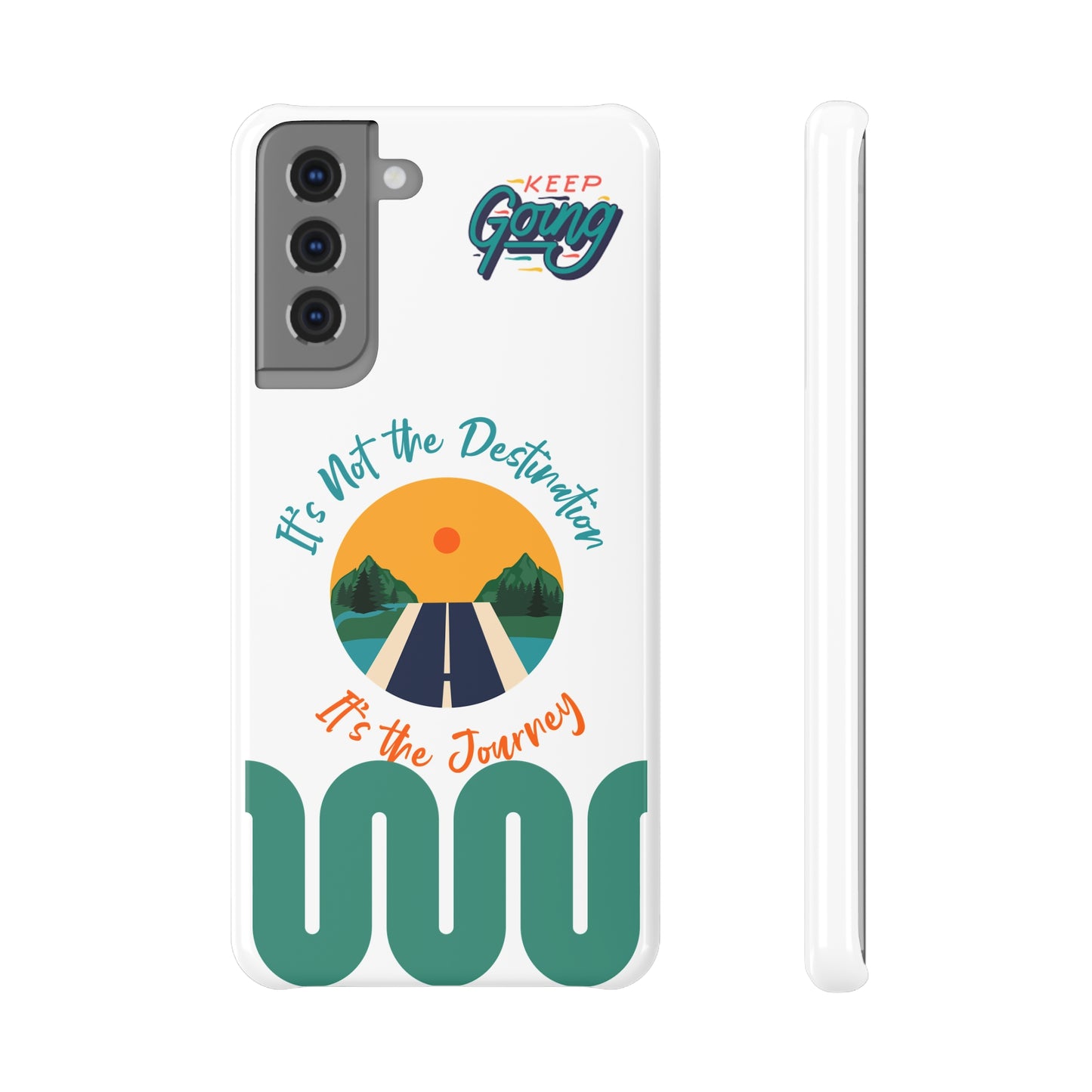 Inspirational Phone Case, Slim Snap Case with Motivational Design, Keep Going Case, Gift for Travelers, Journey Reminder Case