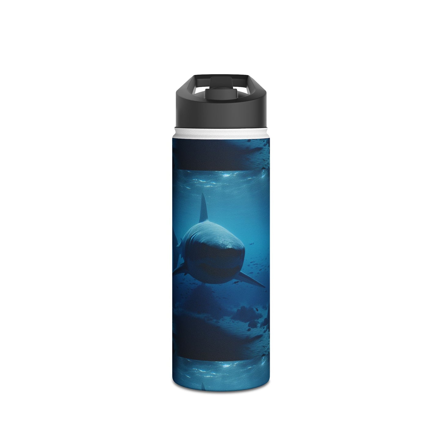 Ocean Adventure Water Bottle, Shark Design, Travel Mug, Eco-Friendly Drinkware, Beach Gift, Wildlife Lover's Bottle