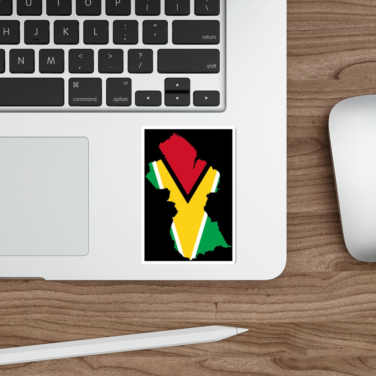 Vibrant Guyana Map Die-Cut Stickers, Travel Decals, Laptop Stickers, Gift for Travelers, Decorative Planner Stickers