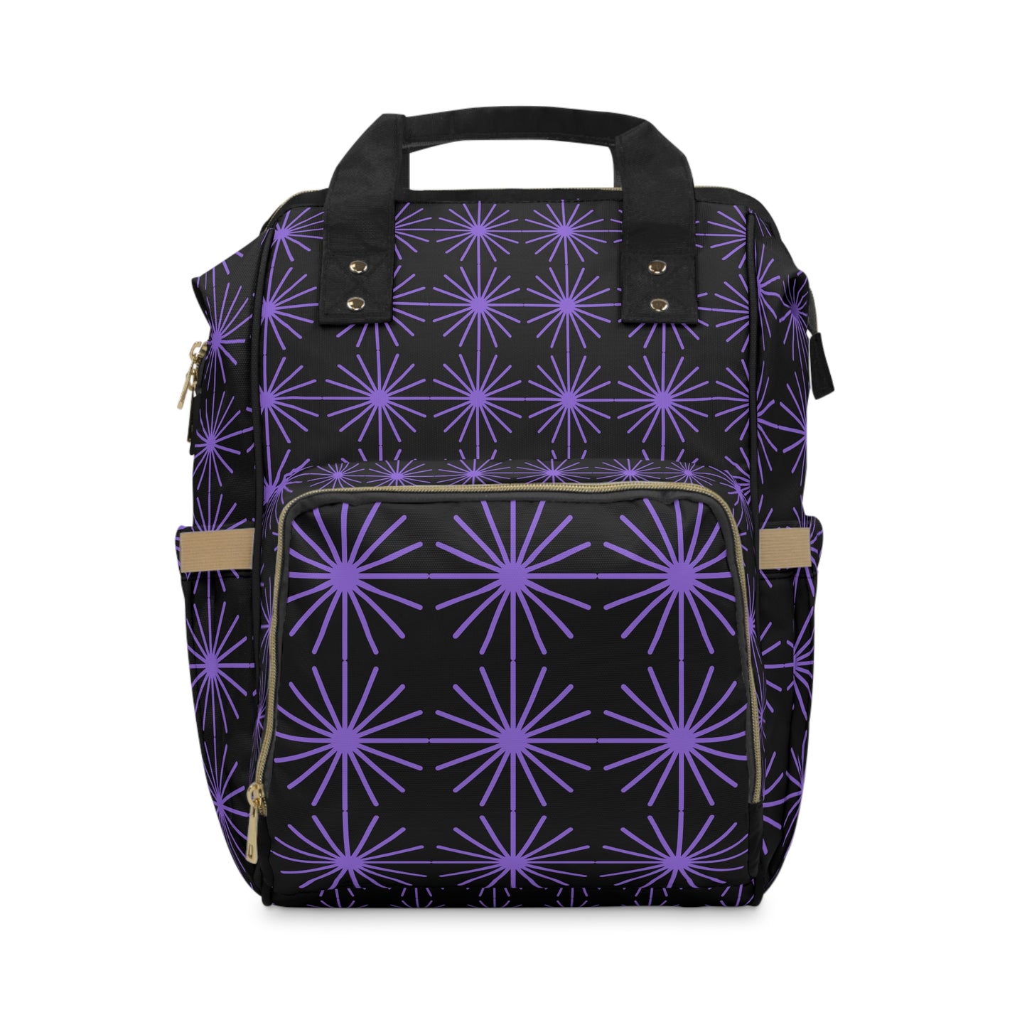 Stylish Multifunctional Diaper Backpack for Parents, Baby Gear Bag, Travel Backpack, Diaper Daypack, Floral Diaper Bag