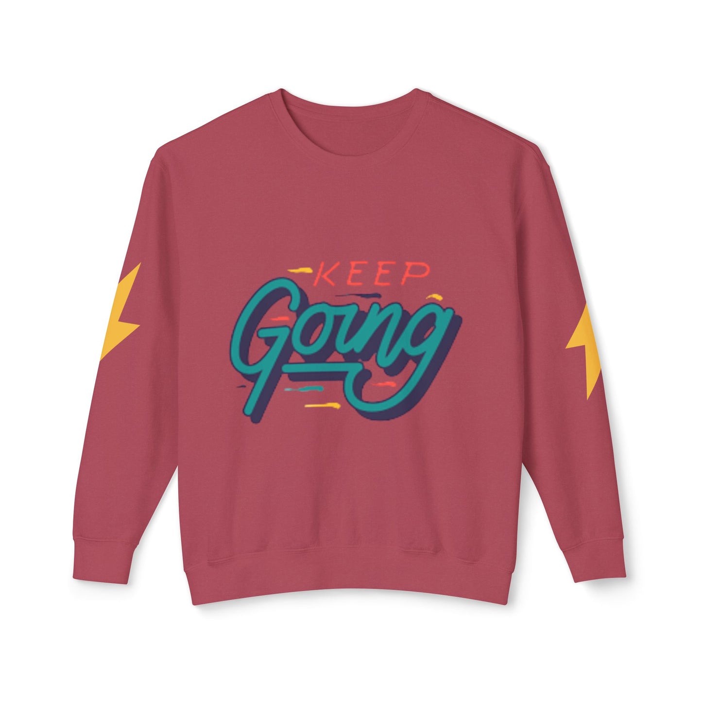 Motivational Unisex Lightweight Crewneck Sweatshirt - Keep Going, Casual Wear, Gift for Friends, Daily Inspiration, Positive Vibe, [...]