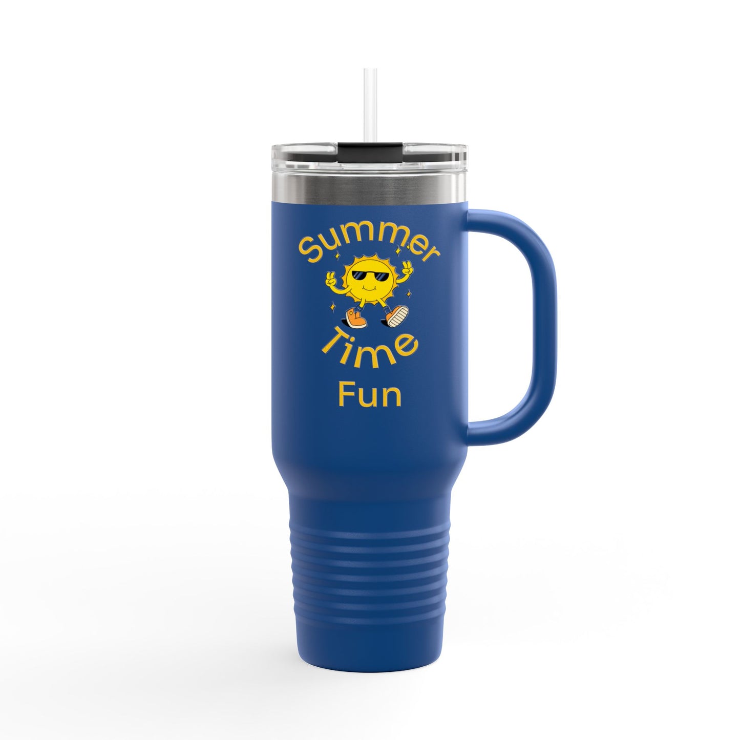 Insulated Travel Mug, 40oz - Summer Time Fun Design, Perfect for Hot & Cold Beverages, Outdoor Adventures, Gifts for Summer Lovers, [...]