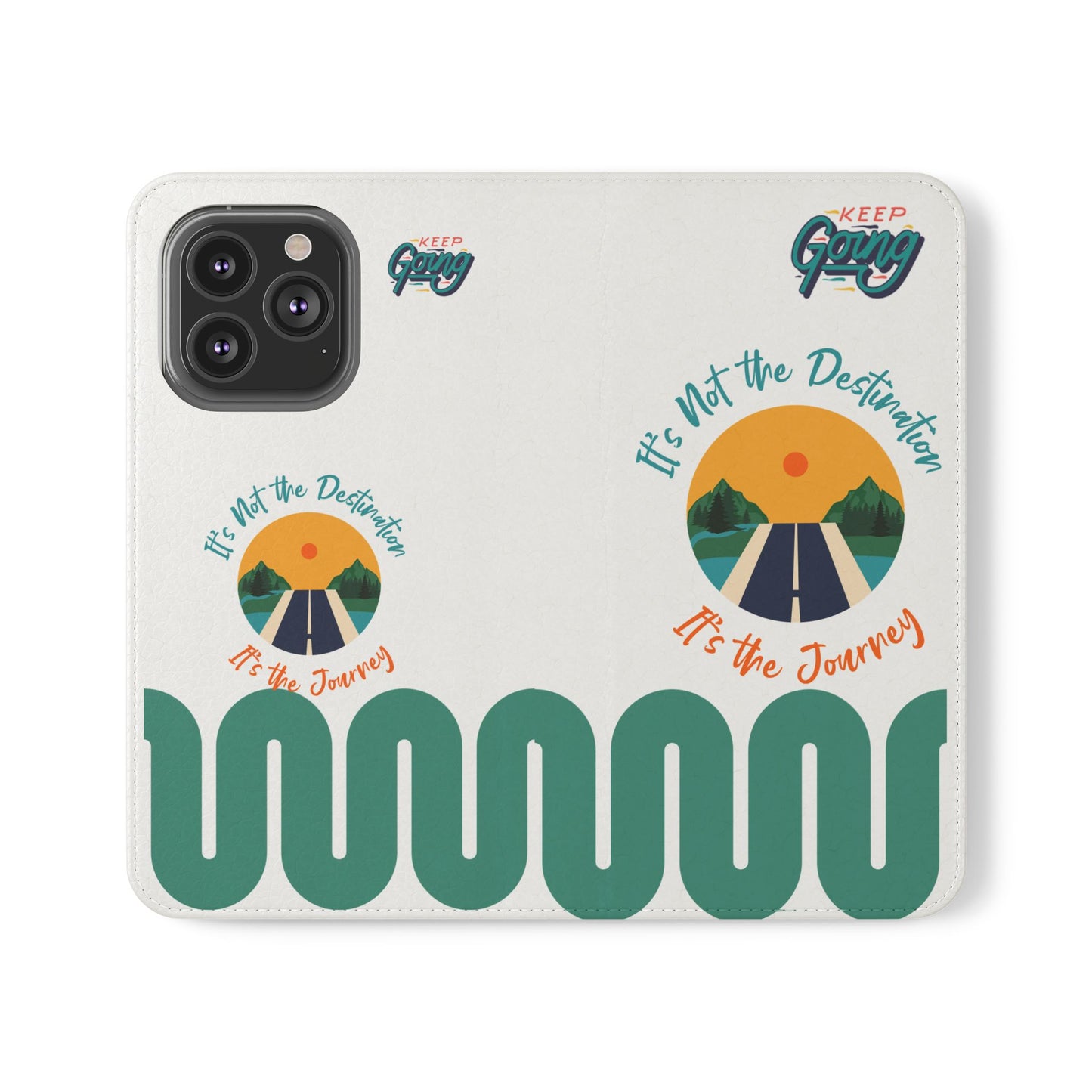 Inspirational Phone Flip Cases - Keep Going: Travel Lovers, Motivational Gifts, Phone Accessories, Road Trip Essentials, Adventure Gear