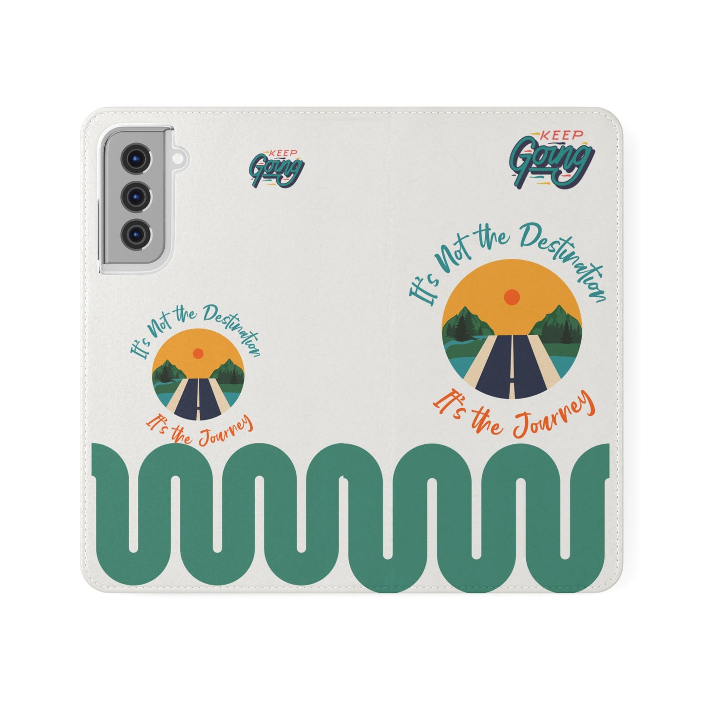 Inspirational Phone Flip Cases - Keep Going: Travel Lovers, Motivational Gifts, Phone Accessories, Road Trip Essentials, Adventure Gear