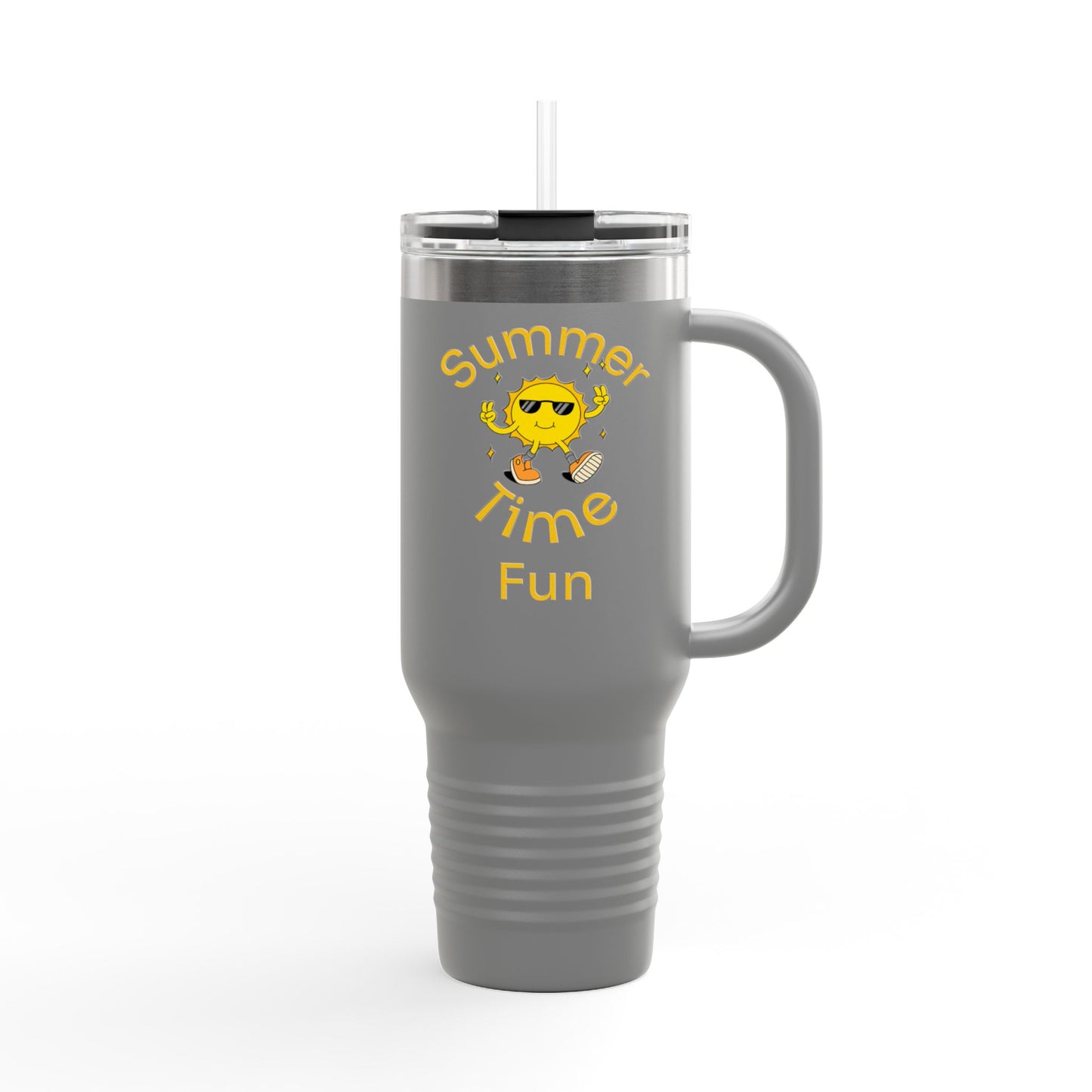 Insulated Travel Mug, 40oz - Summer Time Fun Design, Perfect for Hot & Cold Beverages, Outdoor Adventures, Gifts for Summer Lovers, [...]