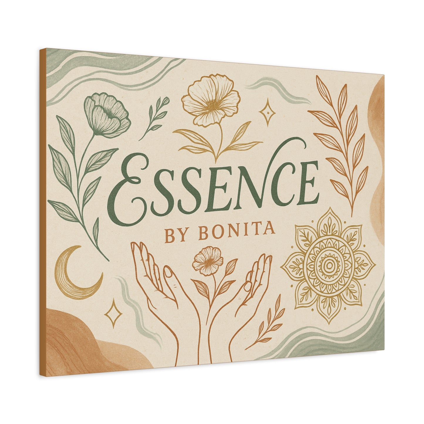 Matte Stretched Canvas Wall Art, Boho Home Decor, Essence by Bonita, Nature-Inspired Artwork, Gift for Her, Wall Decor