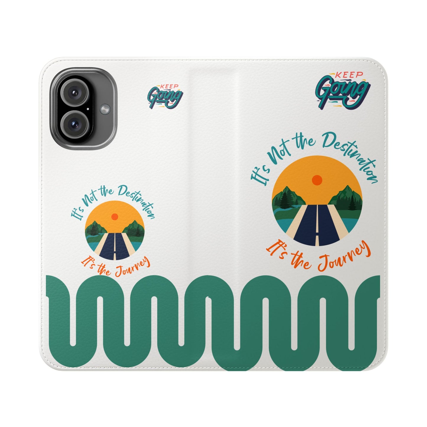 Inspirational Phone Flip Cases - Keep Going: Travel Lovers, Motivational Gifts, Phone Accessories, Road Trip Essentials, Adventure Gear