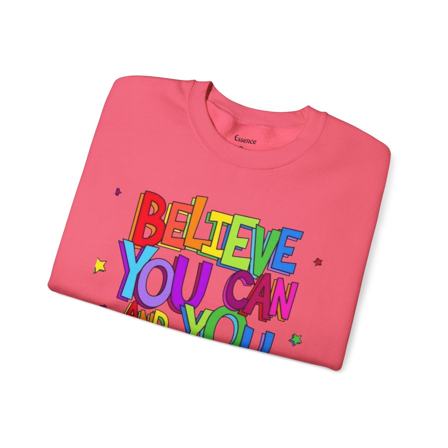 Colorful Motivational Crewneck Sweatshirt, Cozy Unisex Sweater, Inspiration Gift, Uplifting Apparel, Everyday Wear, Positive Vibes