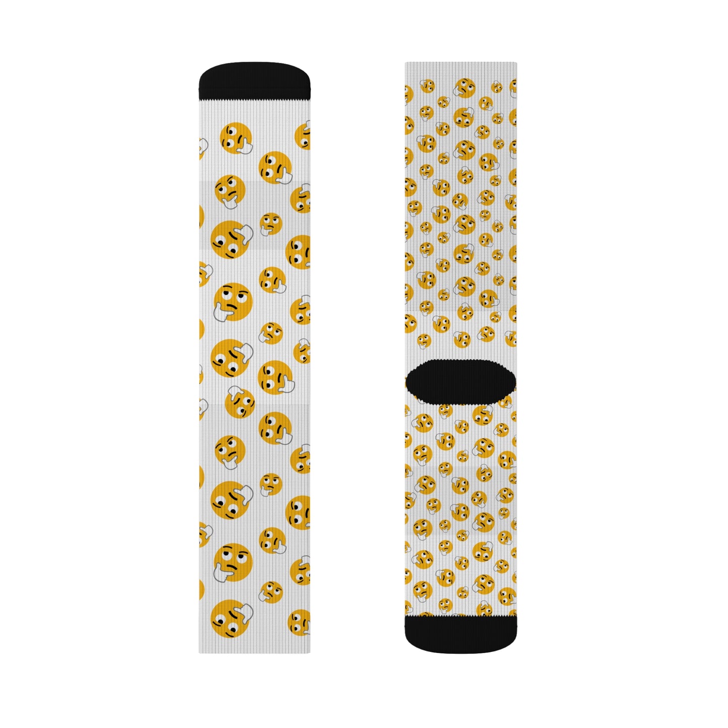 Happy Emoji Socks, Fun Sublimation Socks, Unique Gift for Friends, Quirky Fashion Accessory, Playful Gift for Any Occasion