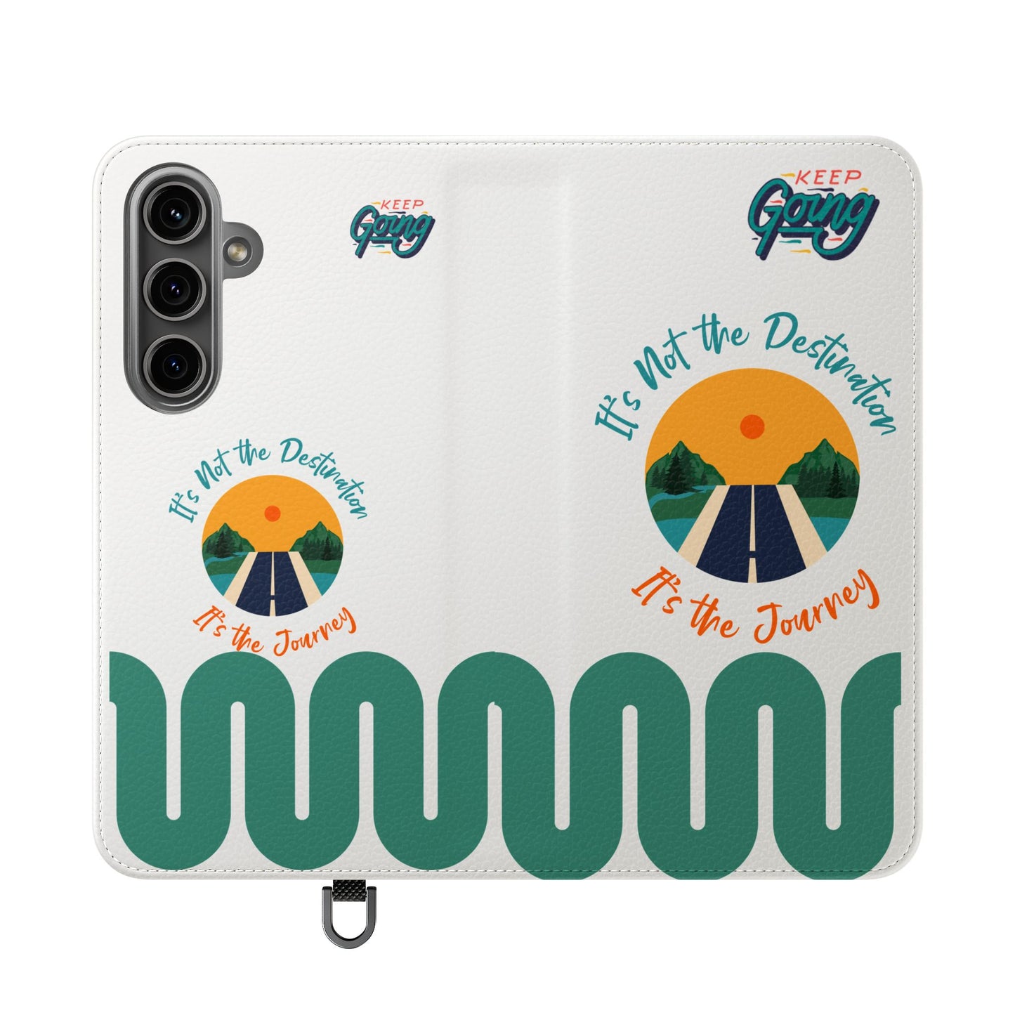 Inspirational Phone Flip Cases - Keep Going: Travel Lovers, Motivational Gifts, Phone Accessories, Road Trip Essentials, Adventure Gear
