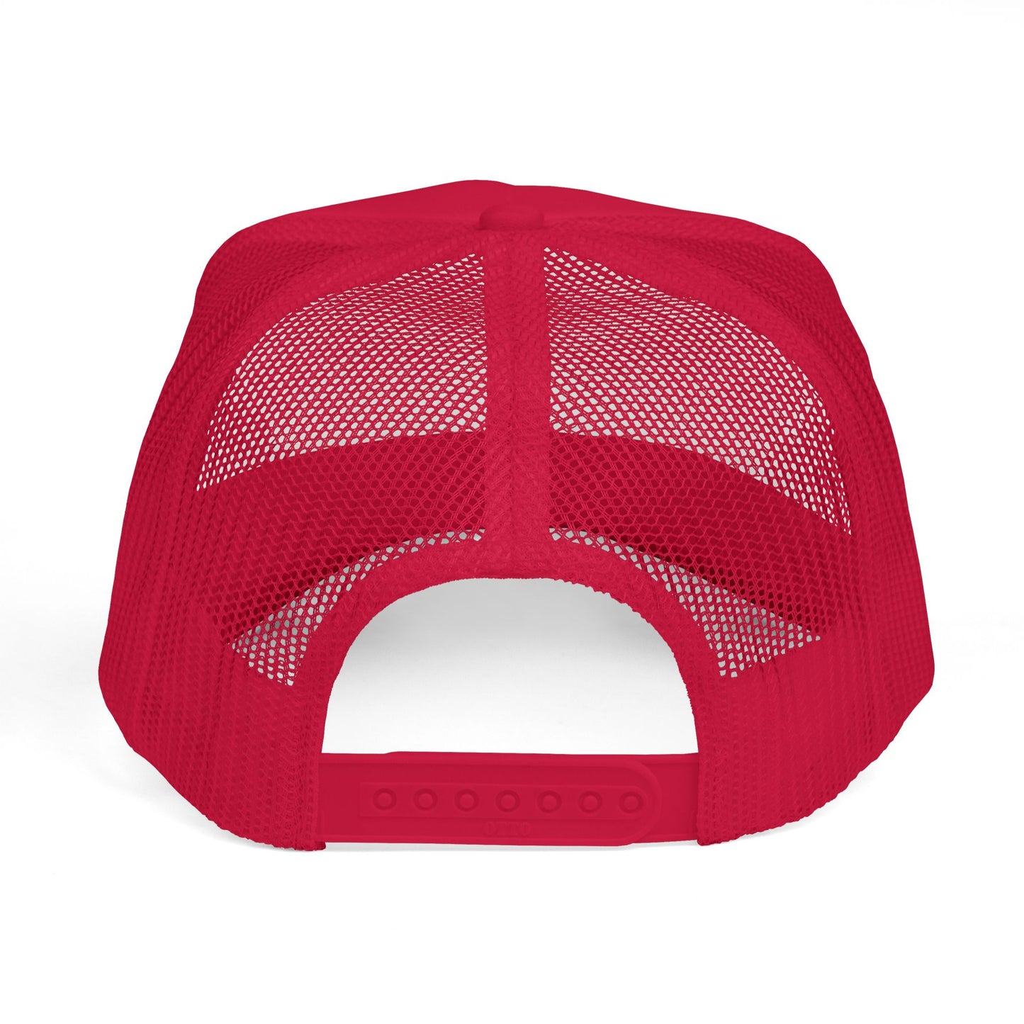 Red Foam Trucker Hat - 'Jesus Never Fails' - Faith-Based Gift, Casual Style, Summer Accessory, Inspirational Wear