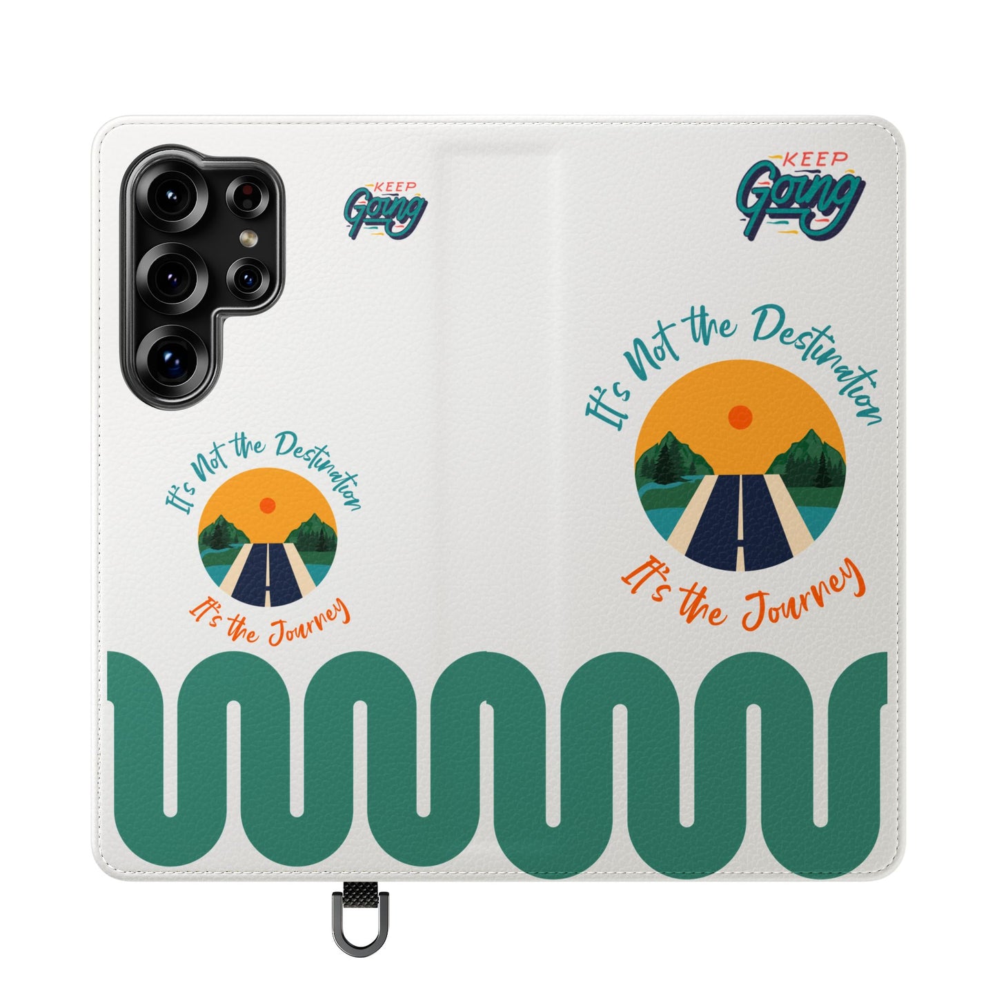 Inspirational Phone Flip Cases - Keep Going: Travel Lovers, Motivational Gifts, Phone Accessories, Road Trip Essentials, Adventure Gear