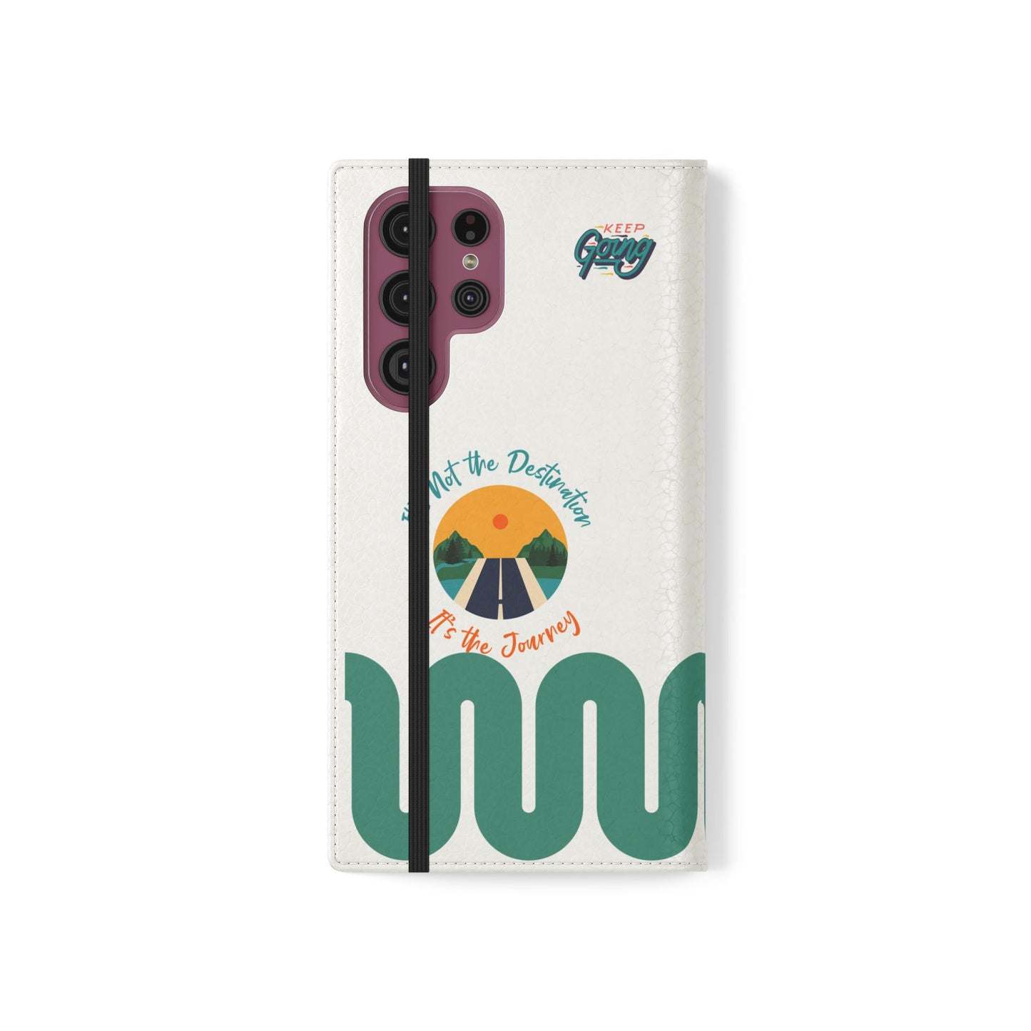 Inspirational Phone Flip Cases - Keep Going: Travel Lovers, Motivational Gifts, Phone Accessories, Road Trip Essentials, Adventure Gear
