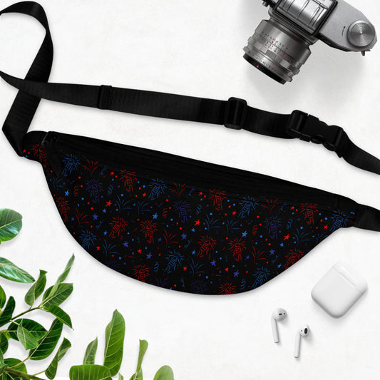 Stylish Fanny Pack with Cosmic Floral Design, Perfect for Festivals, Travel, Events, Outdoor Adventures, Everyday Use