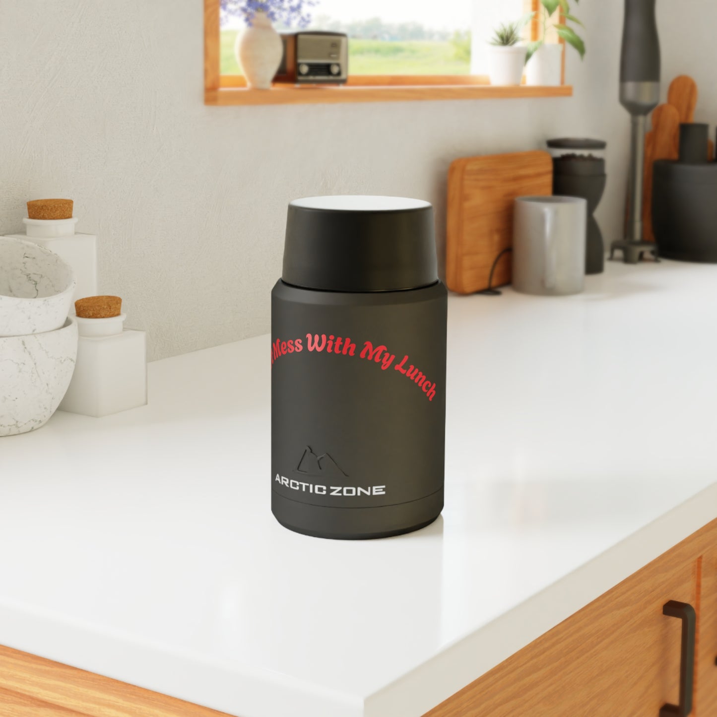 Insulated Food Jar with Funny Saying, Durable Lunch Container, Perfect for Picnics, Campouts, and Work