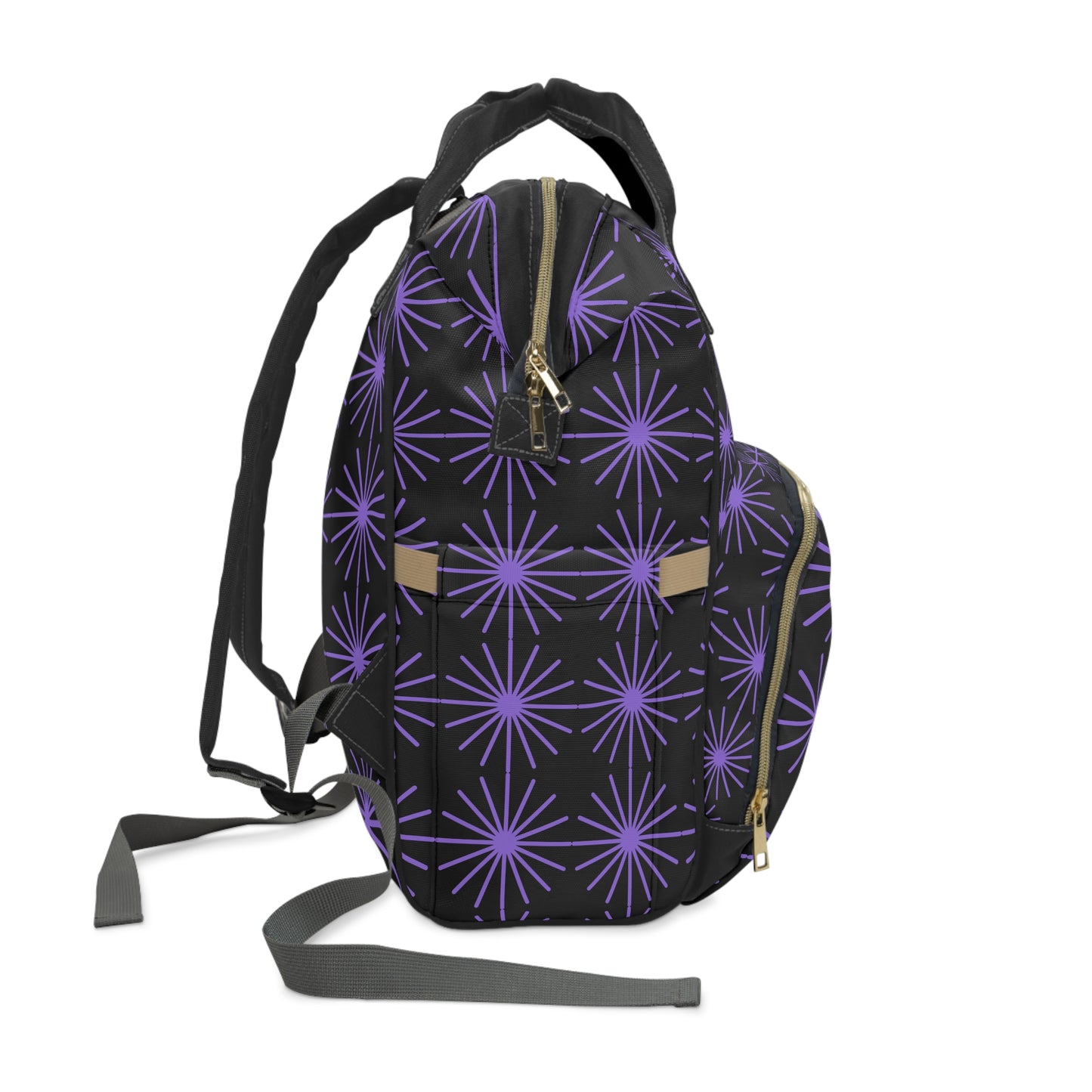 Stylish Multifunctional Diaper Backpack for Parents, Baby Gear Bag, Travel Backpack, Diaper Daypack, Floral Diaper Bag