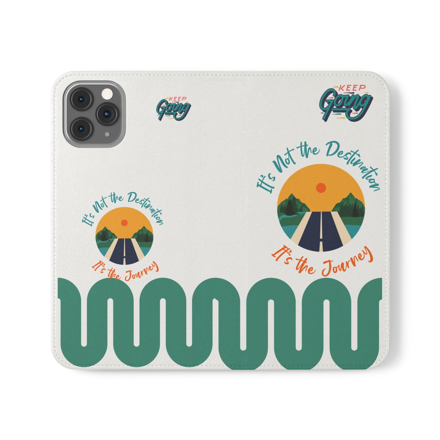 Inspirational Phone Flip Cases - Keep Going: Travel Lovers, Motivational Gifts, Phone Accessories, Road Trip Essentials, Adventure Gear