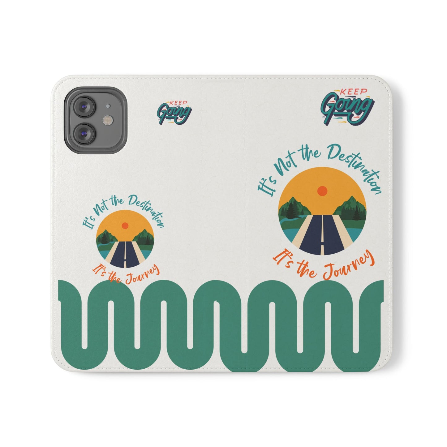 Inspirational Phone Flip Cases - Keep Going: Travel Lovers, Motivational Gifts, Phone Accessories, Road Trip Essentials, Adventure Gear