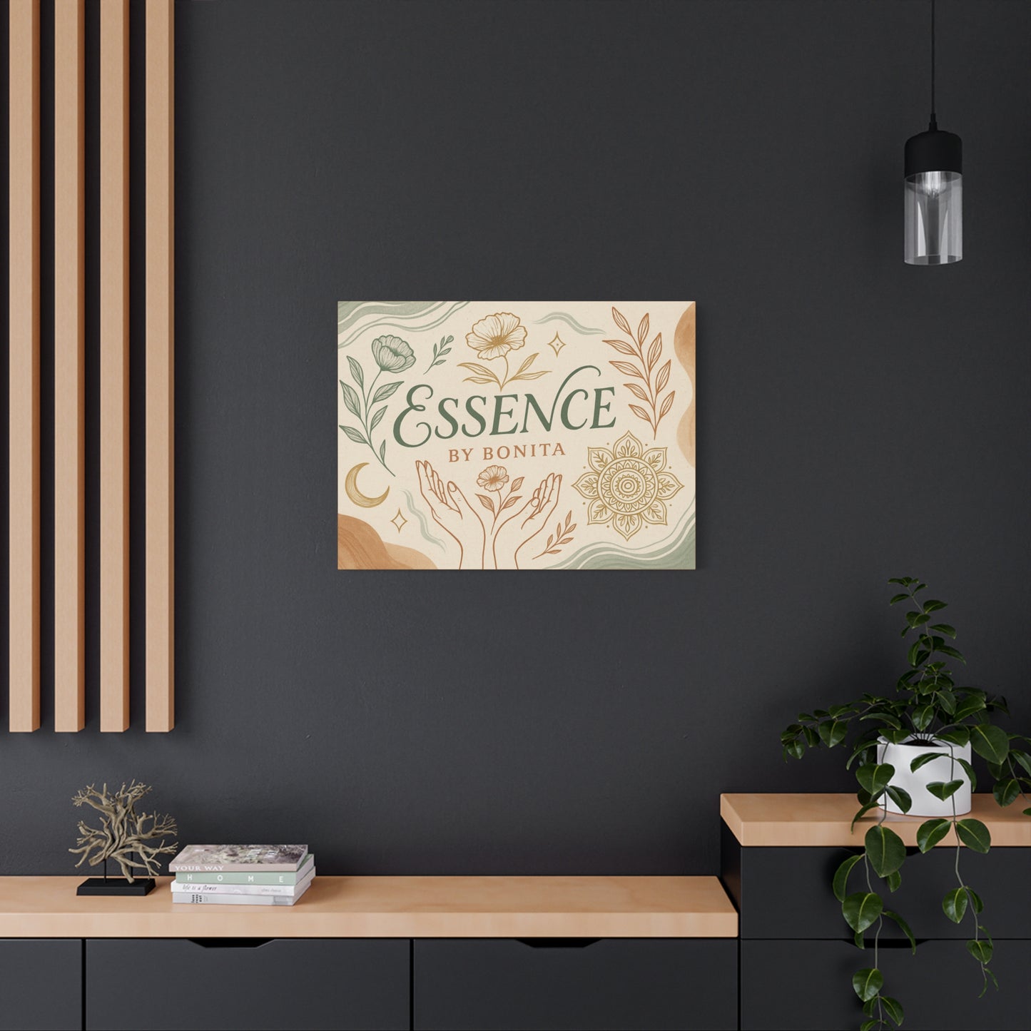 Matte Stretched Canvas Wall Art, Boho Home Decor, Essence by Bonita, Nature-Inspired Artwork, Gift for Her, Wall Decor