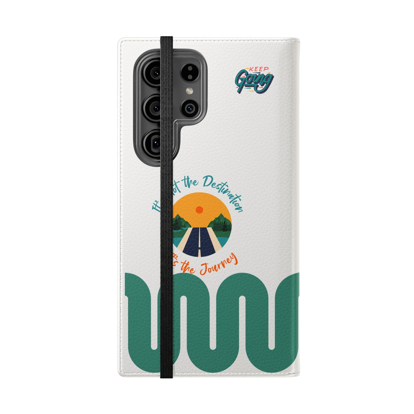 Inspirational Phone Flip Cases - Keep Going: Travel Lovers, Motivational Gifts, Phone Accessories, Road Trip Essentials, Adventure Gear