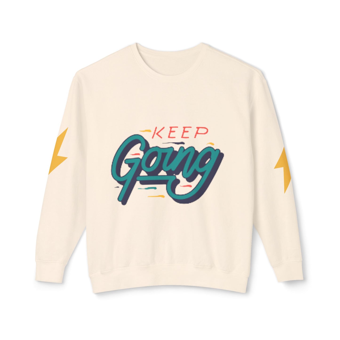 Motivational Unisex Lightweight Crewneck Sweatshirt - Keep Going, Casual Wear, Gift for Friends, Daily Inspiration, Positive Vibe, [...]