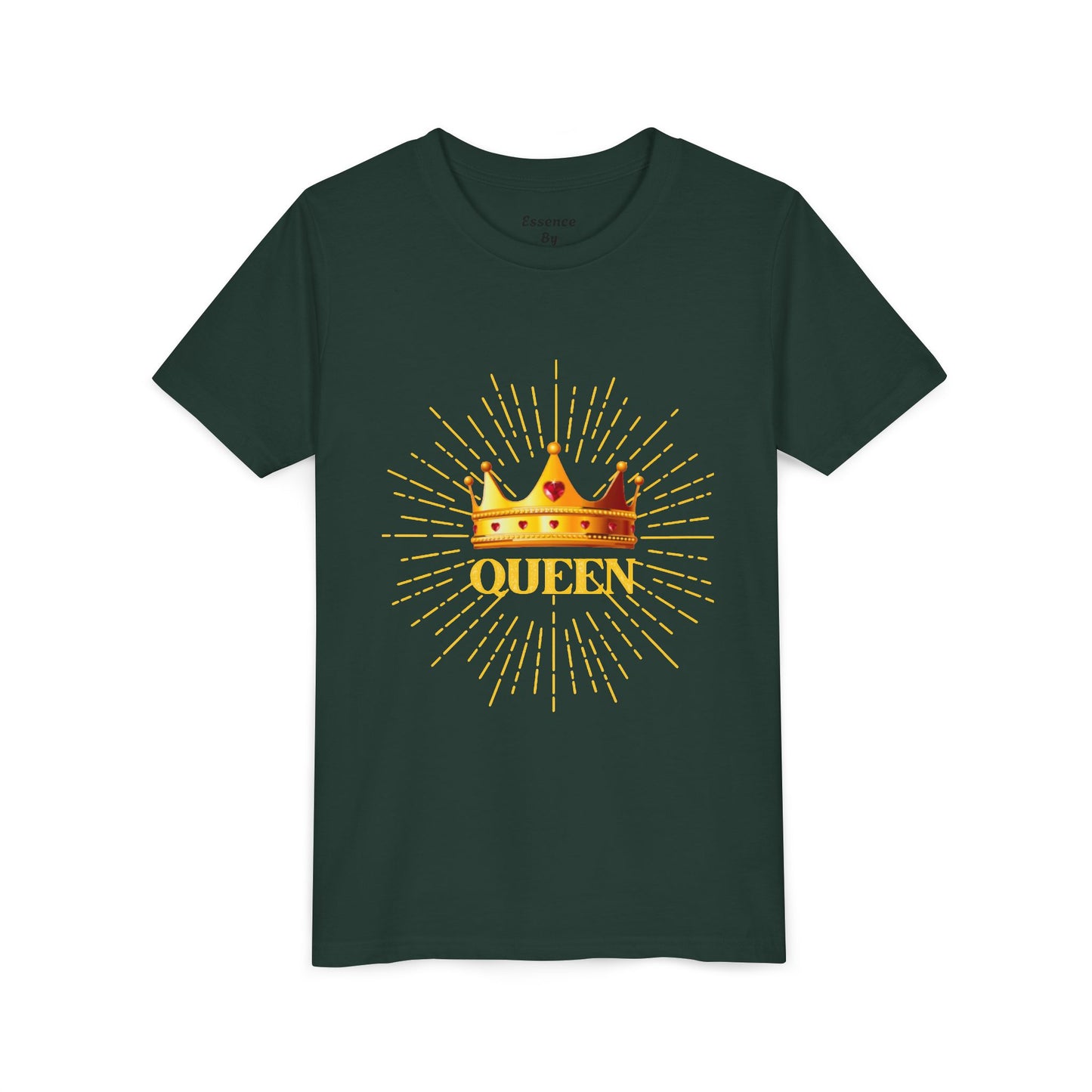 Queen Youth Short Sleeve Tee, Kids Crown Shirt, Birthday Gift for Girls, Cute Casual Wear, Royalty Themed Tee, Celebratory Apparel