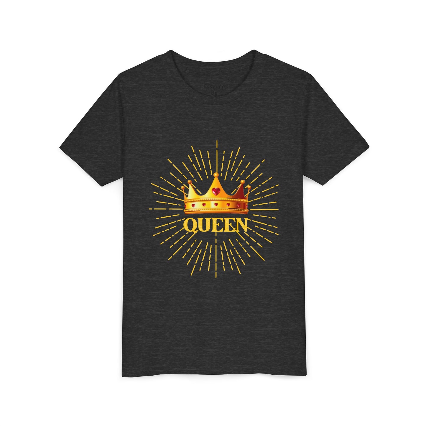 Queen Youth Short Sleeve Tee, Kids Crown Shirt, Birthday Gift for Girls, Cute Casual Wear, Royalty Themed Tee, Celebratory Apparel