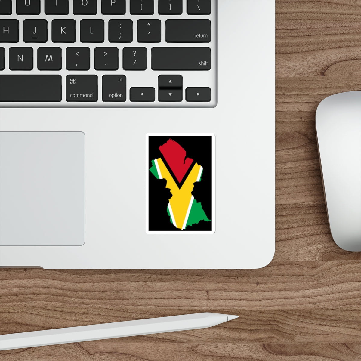 Vibrant Guyana Map Die-Cut Stickers, Travel Decals, Laptop Stickers, Gift for Travelers, Decorative Planner Stickers