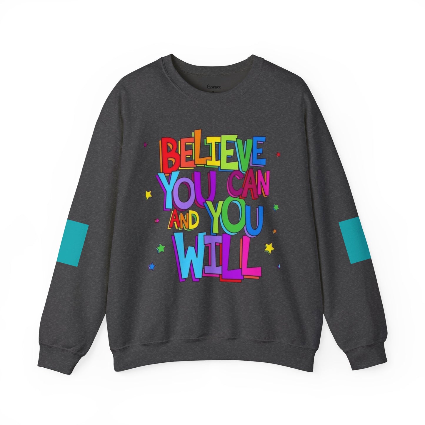Colorful Motivational Crewneck Sweatshirt, Cozy Unisex Sweater, Inspiration Gift, Uplifting Apparel, Everyday Wear, Positive Vibes