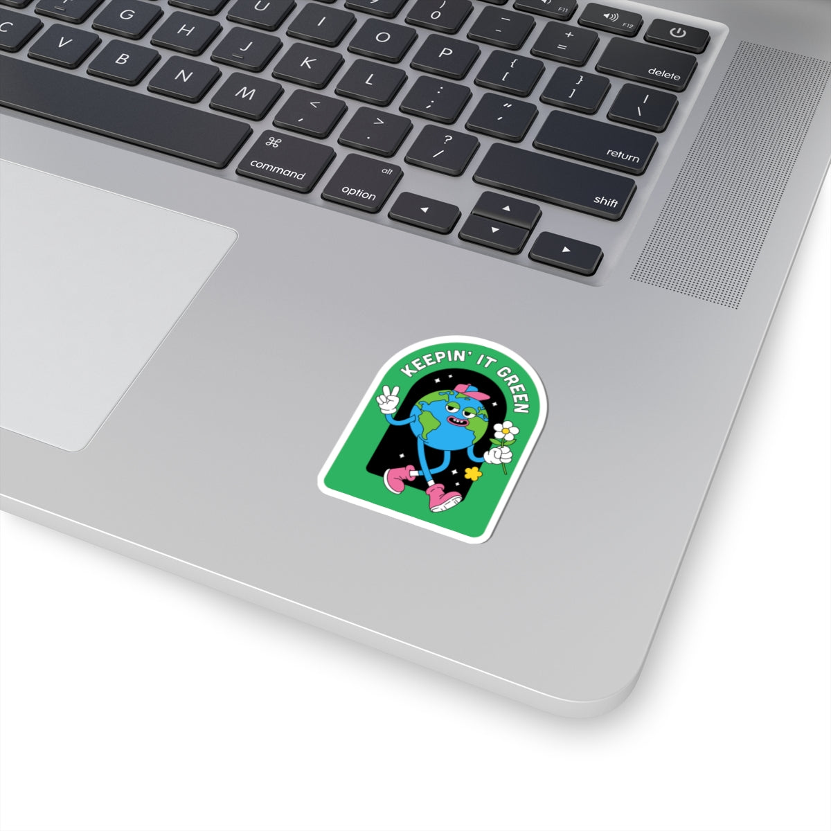 Eco-Friendly Kiss-Cut Stickers, Sustainable Decor, Cute Earth Stickers, Green Living Gifts, Fun Vinyl Stickers