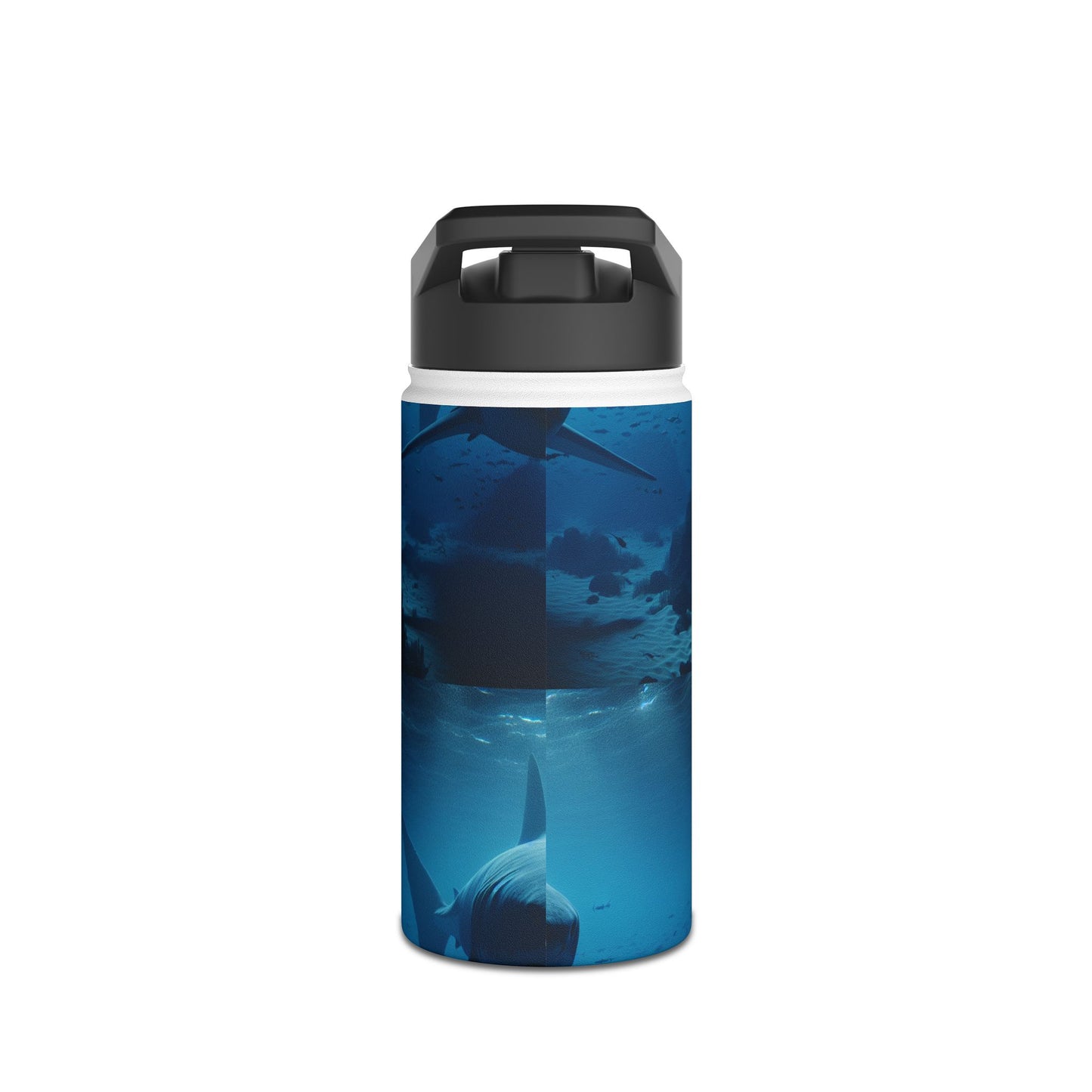 Ocean Adventure Water Bottle, Shark Design, Travel Mug, Eco-Friendly Drinkware, Beach Gift, Wildlife Lover's Bottle