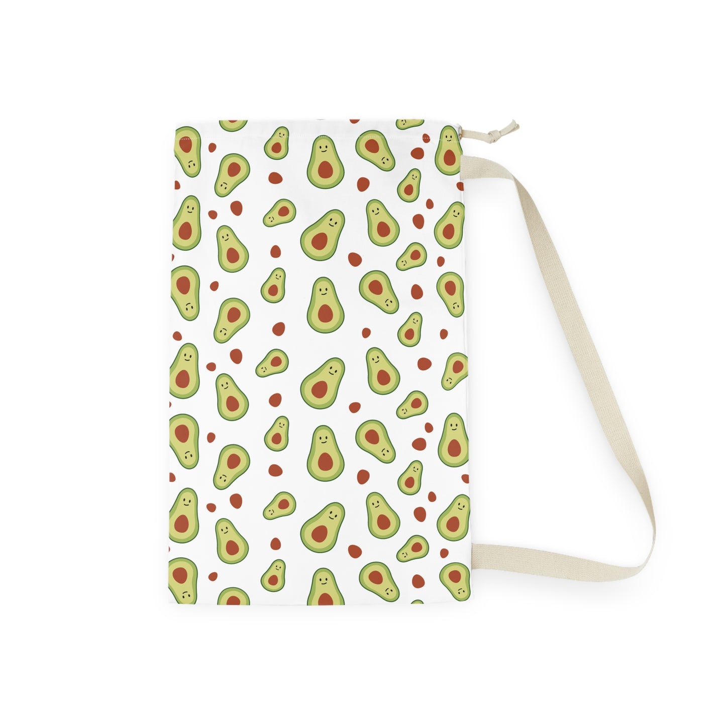 Avocado Print Laundry Bag, Fun Storage, Cute Gift for Food Lovers, College Dorm Essentials, Eco-Friendly Laundry Organizer