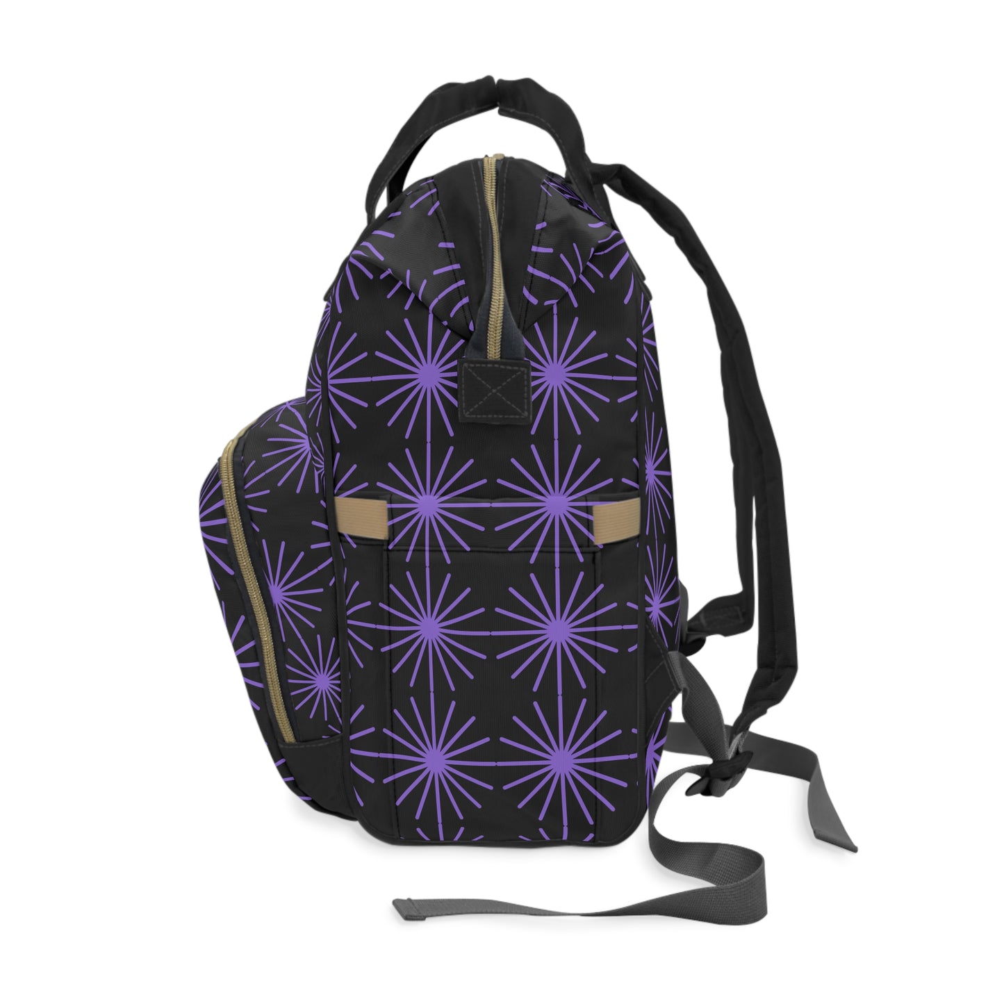 Stylish Multifunctional Diaper Backpack for Parents, Baby Gear Bag, Travel Backpack, Diaper Daypack, Floral Diaper Bag