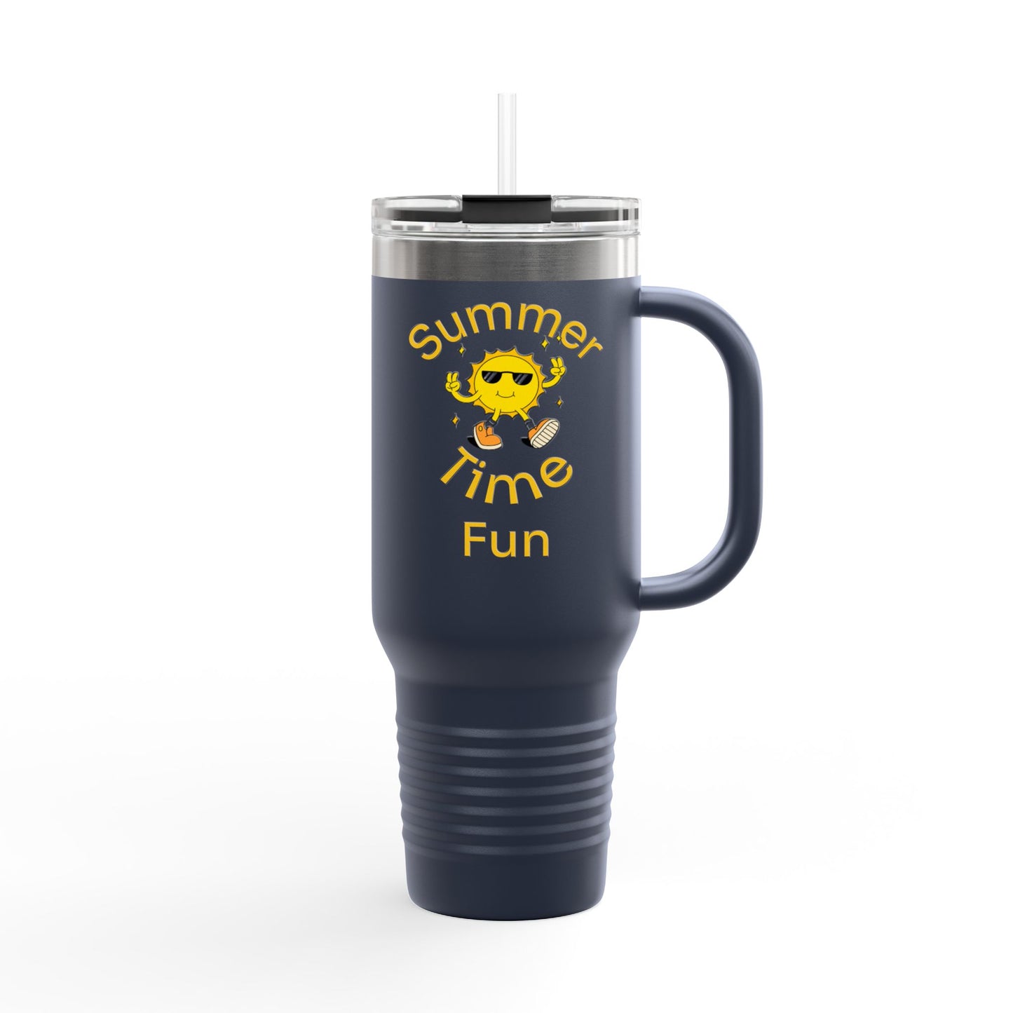 Insulated Travel Mug, 40oz - Summer Time Fun Design, Perfect for Hot & Cold Beverages, Outdoor Adventures, Gifts for Summer Lovers, [...]