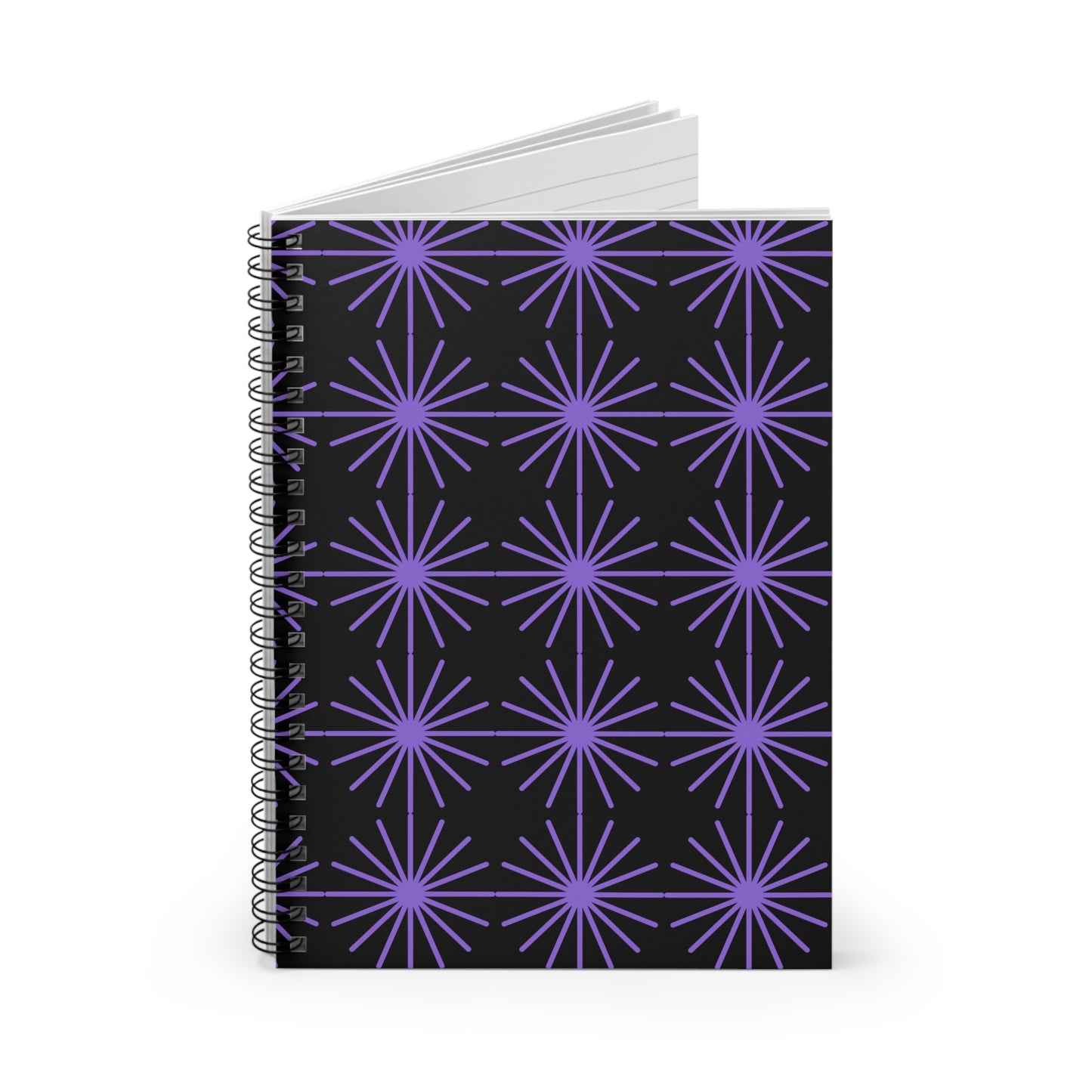 Starburst Pattern Spiral Notebook - Ruled Lines | Cute Journal for Students, Gift for Teachers, Writing Companion, Planner, Daily Organizer