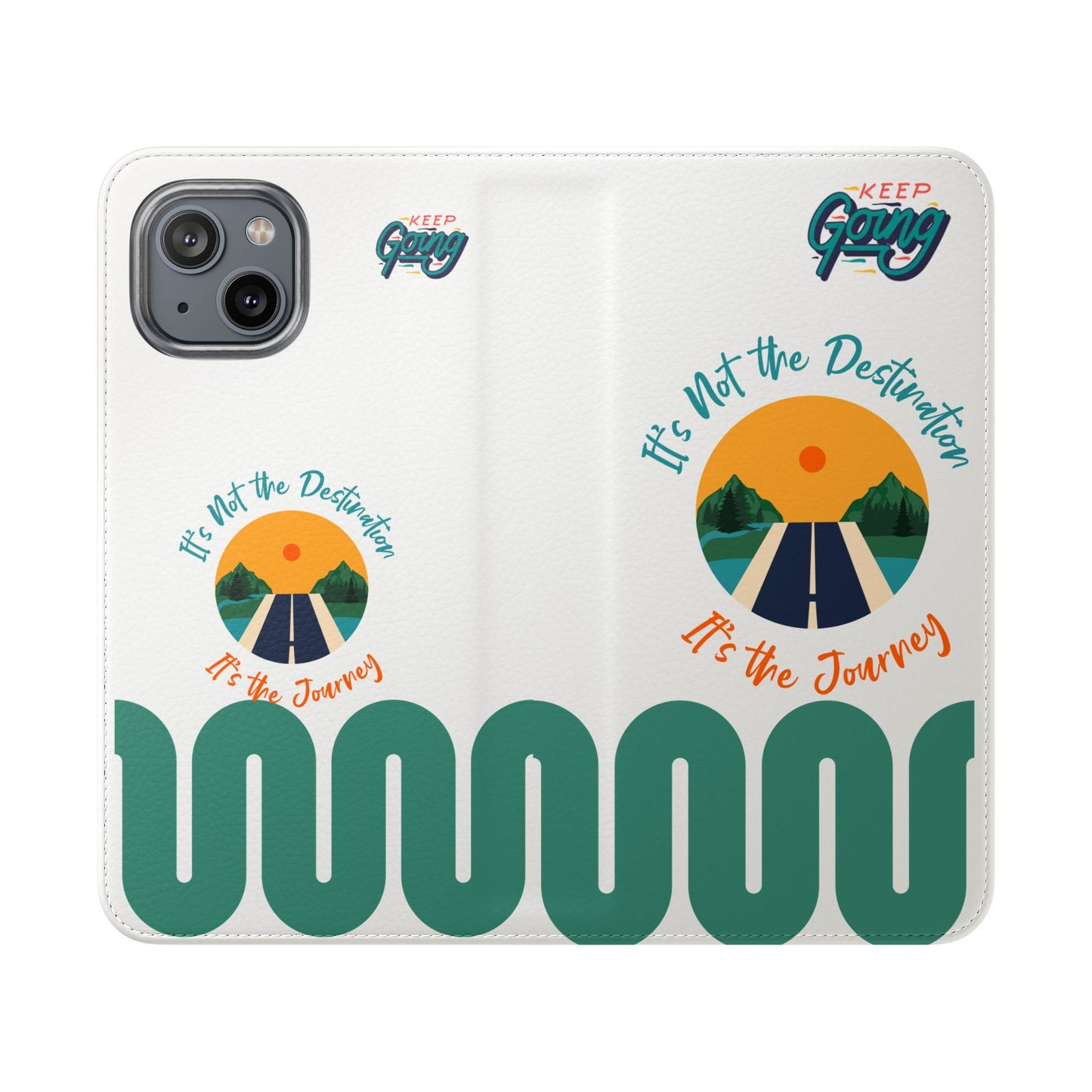 Inspirational Phone Flip Cases - Keep Going: Travel Lovers, Motivational Gifts, Phone Accessories, Road Trip Essentials, Adventure Gear