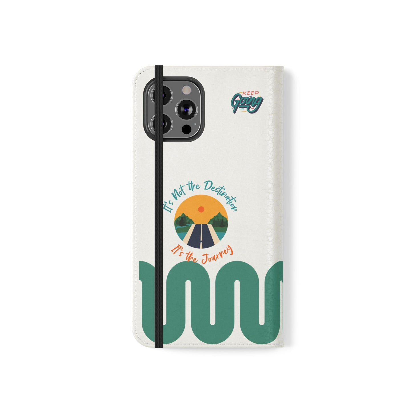 Inspirational Phone Flip Cases - Keep Going: Travel Lovers, Motivational Gifts, Phone Accessories, Road Trip Essentials, Adventure Gear