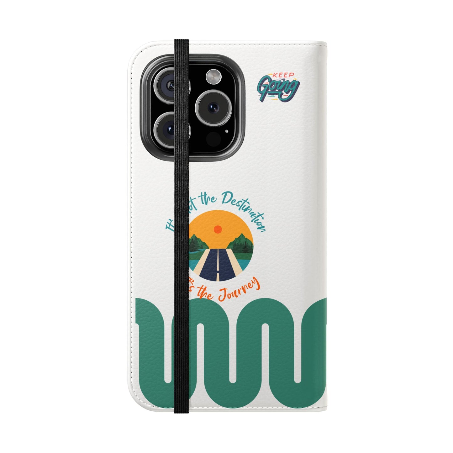 Inspirational Phone Flip Cases - Keep Going: Travel Lovers, Motivational Gifts, Phone Accessories, Road Trip Essentials, Adventure Gear