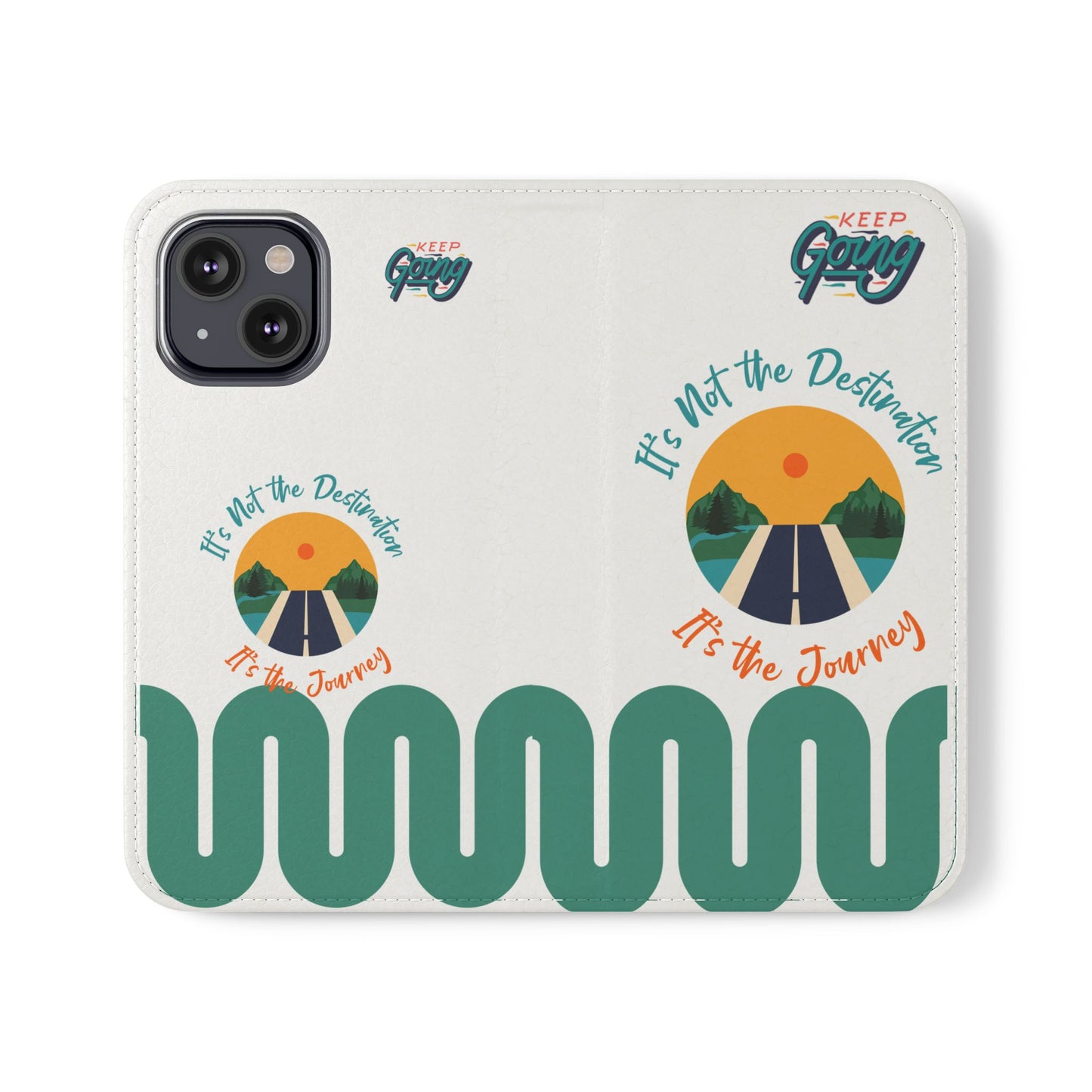 Inspirational Phone Flip Cases - Keep Going: Travel Lovers, Motivational Gifts, Phone Accessories, Road Trip Essentials, Adventure Gear