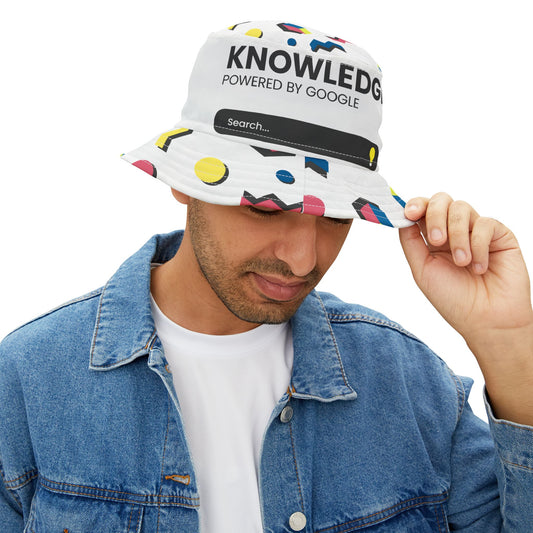 Knowledge Empowered Bucket Hat: Trendy AOP Summer Accessory, Perfect for Beach Days, Festivals, Gifts