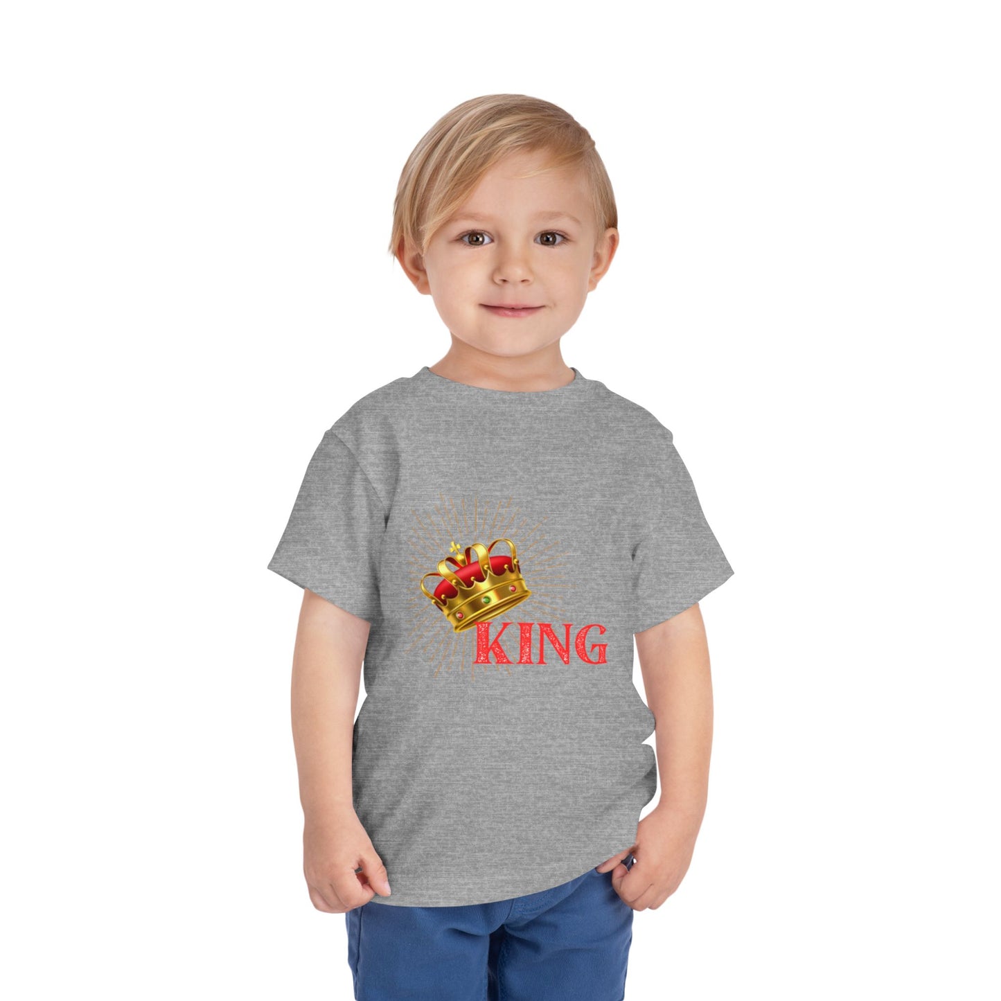 Toddler King Tee - Celebrate Royalty, Birthday Gift, Cute Toddler Shirt, Crown Design, Fun Casual Wear, Kids Apparel