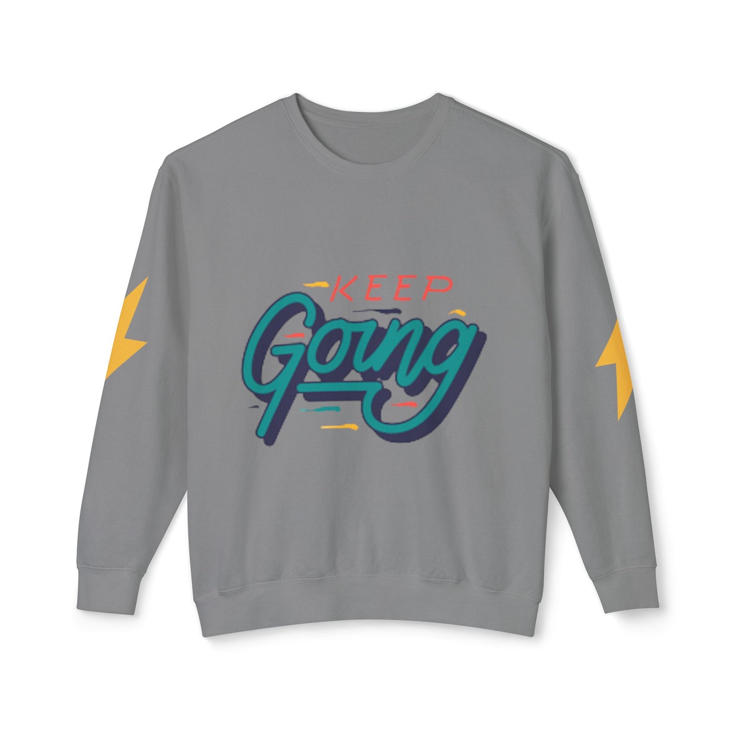 Motivational Unisex Lightweight Crewneck Sweatshirt - Keep Going, Casual Wear, Gift for Friends, Daily Inspiration, Positive Vibe, [...]