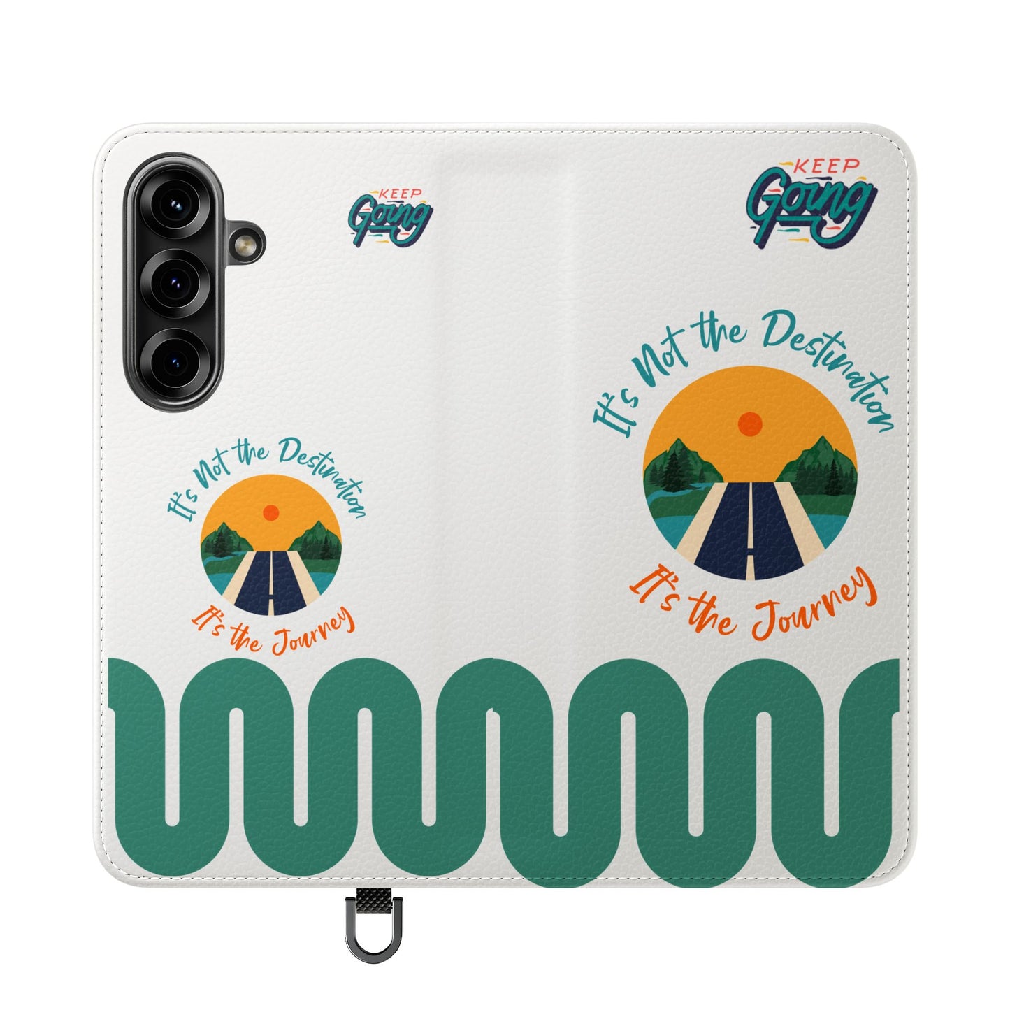 Inspirational Phone Flip Cases - Keep Going: Travel Lovers, Motivational Gifts, Phone Accessories, Road Trip Essentials, Adventure Gear