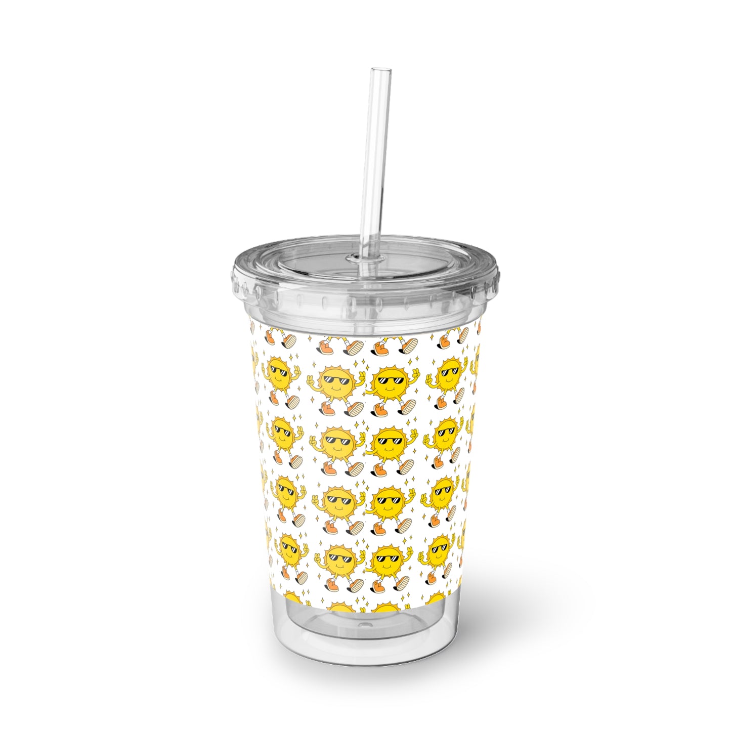 Suave Emoji Acrylic Cup - Fun Drinkware for Parties, Summer Vibes, Birthdays, Gifts, Cool Summer Cup