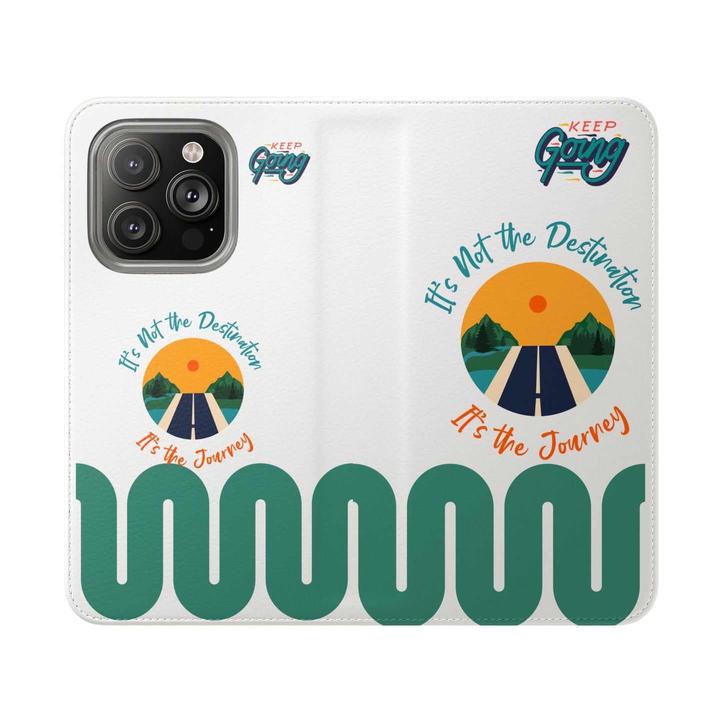 Inspirational Phone Flip Cases - Keep Going: Travel Lovers, Motivational Gifts, Phone Accessories, Road Trip Essentials, Adventure Gear
